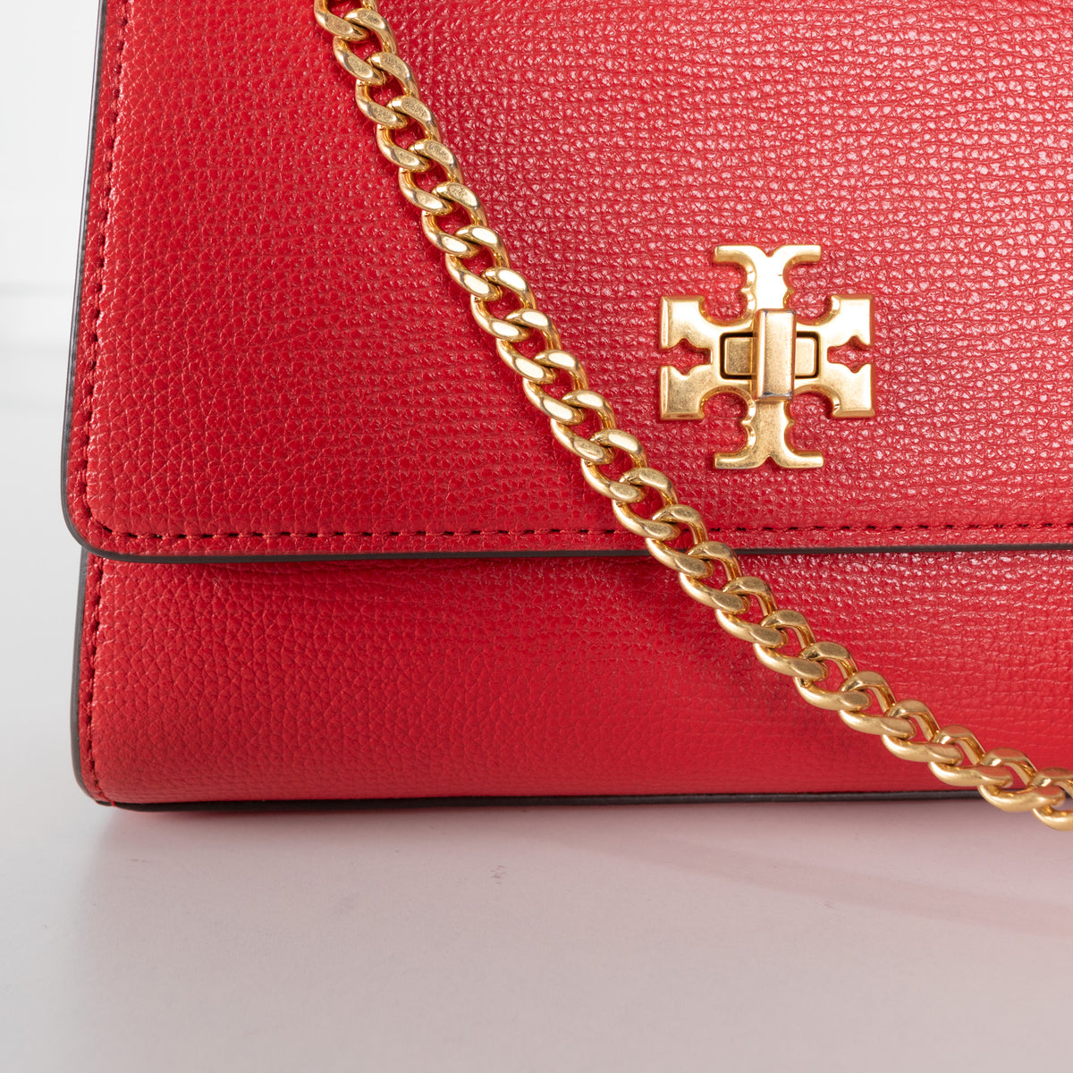 Tory Burch Red Leather Kira Crossbody Bag