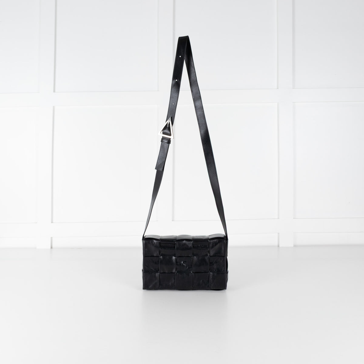 Bottega Veneta Black Leather Cassette Crossbody Bag