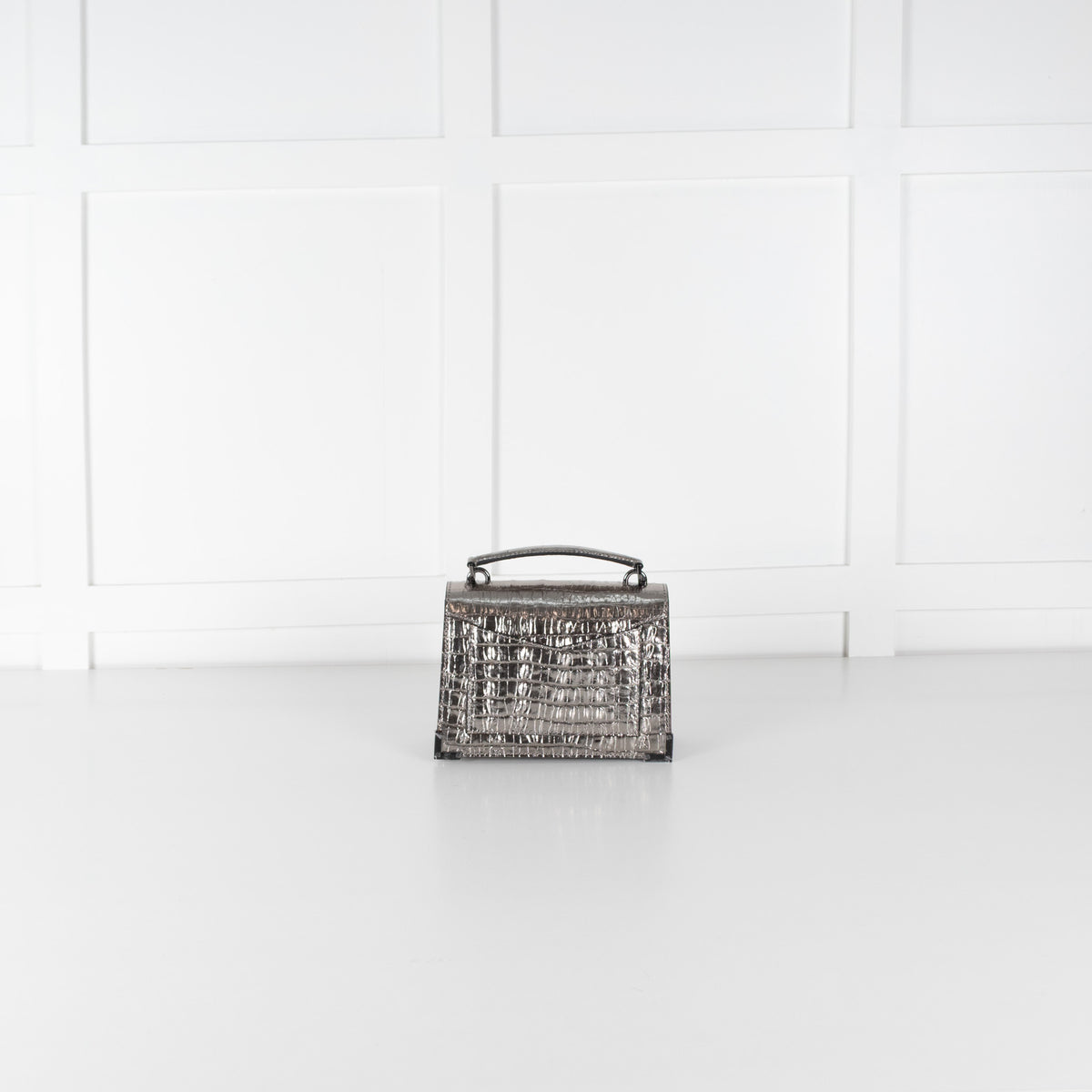 The Kooples Silver Embossed Leather Bag