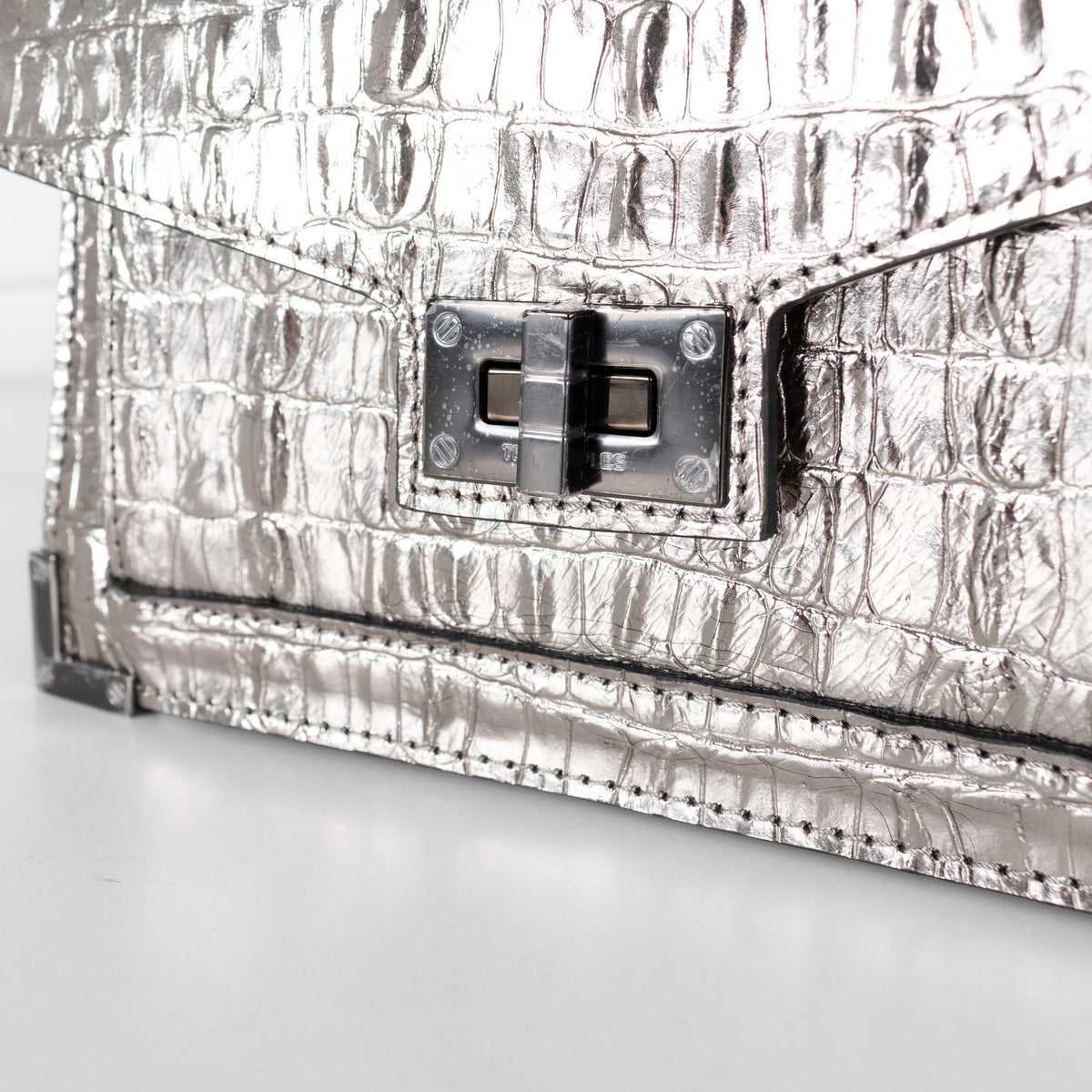 The Kooples Silver Embossed Leather Bag