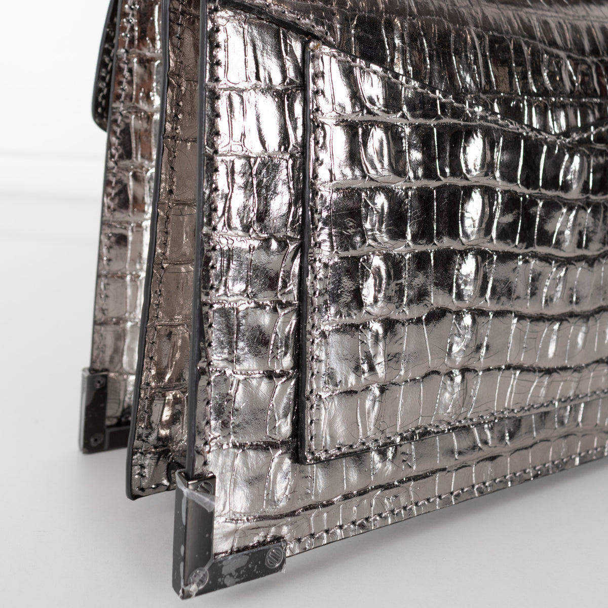 The Kooples Silver Embossed Leather Bag