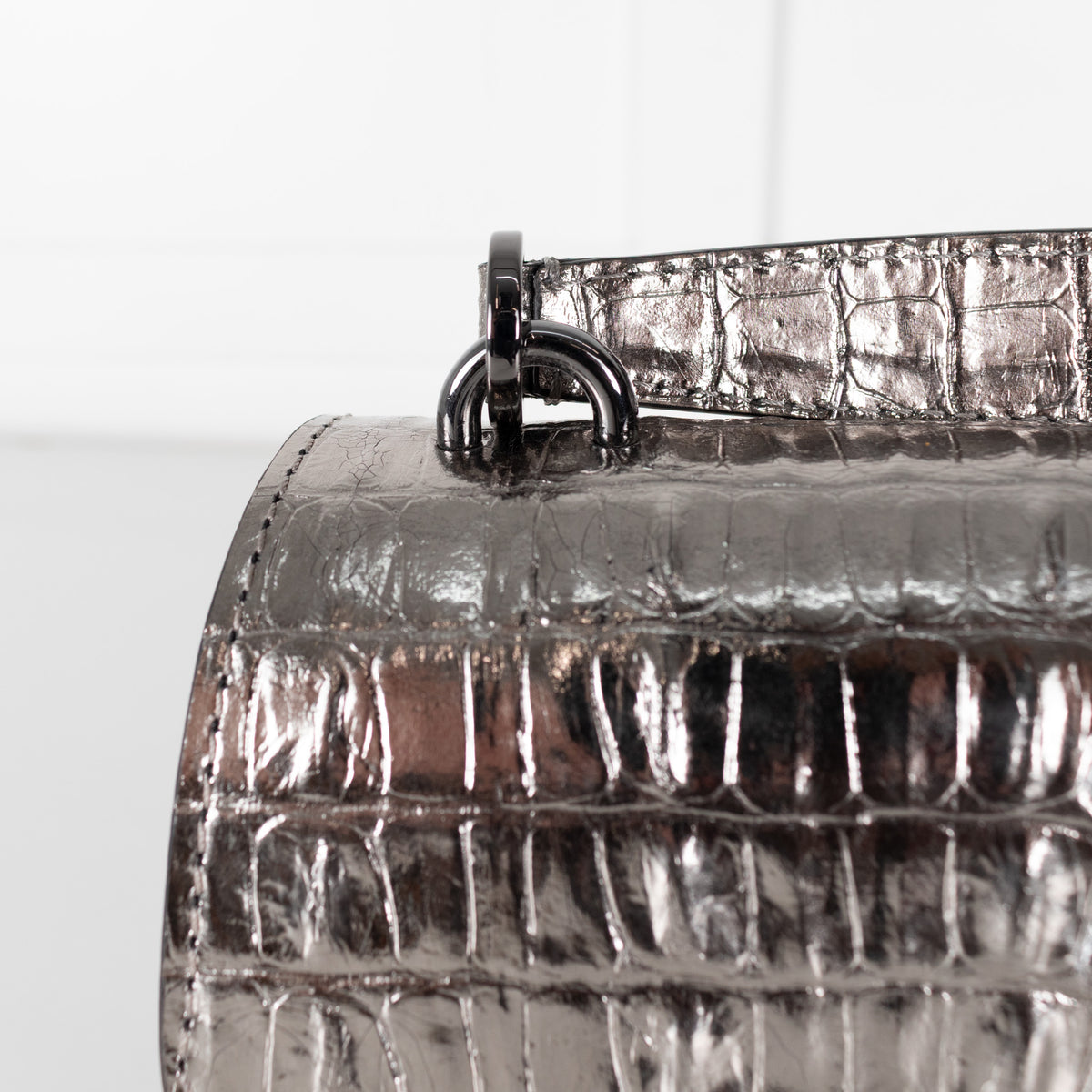 The Kooples Silver Embossed Leather Bag