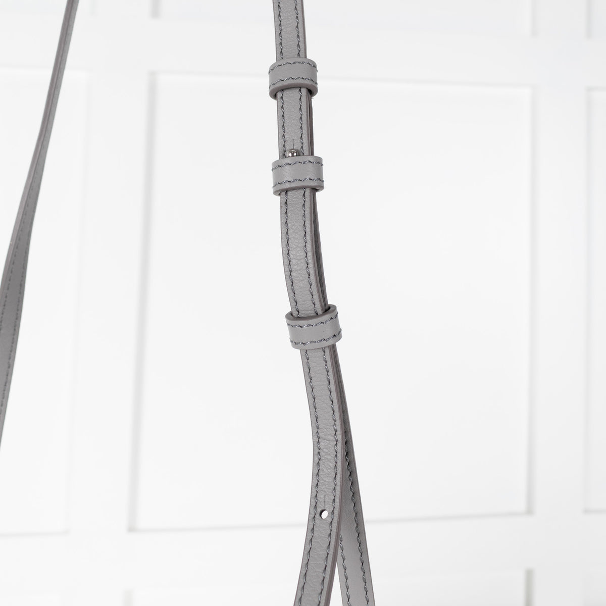 Loewe Grey Leather Medium Flamenco Shoulder Bag