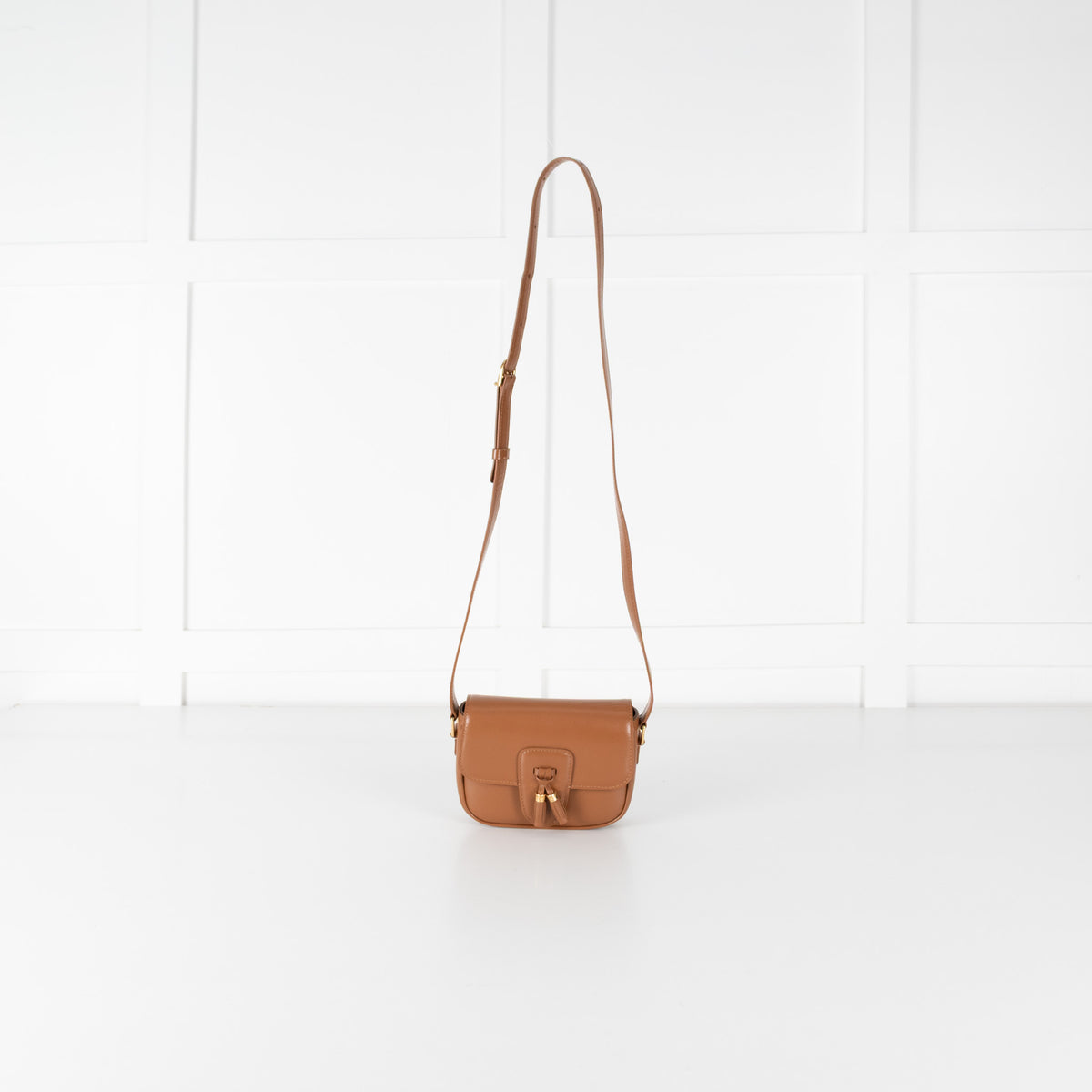 Celine Beige  Leather Mini Tassels Crossbody Bag