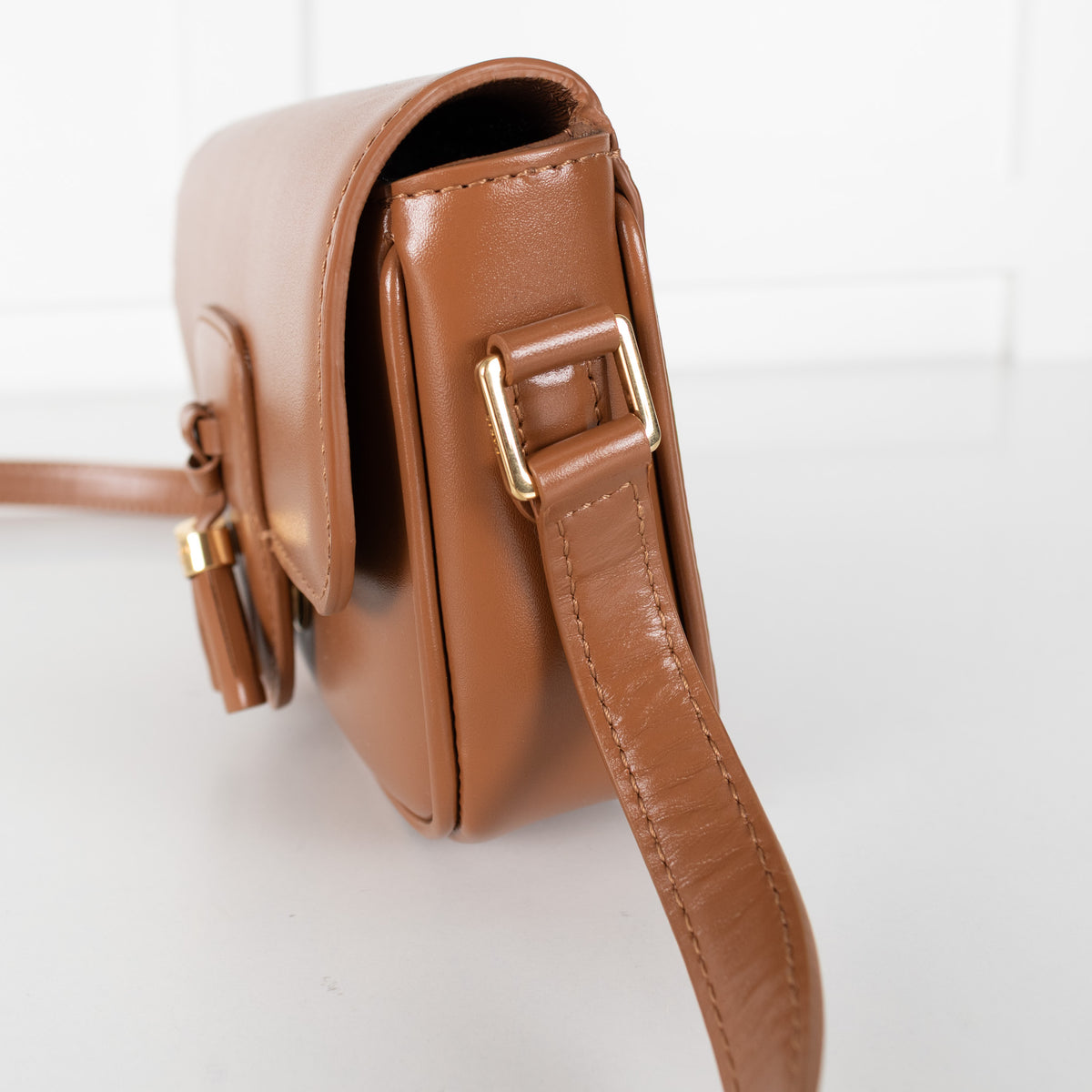 Celine Beige  Leather Mini Tassels Crossbody Bag