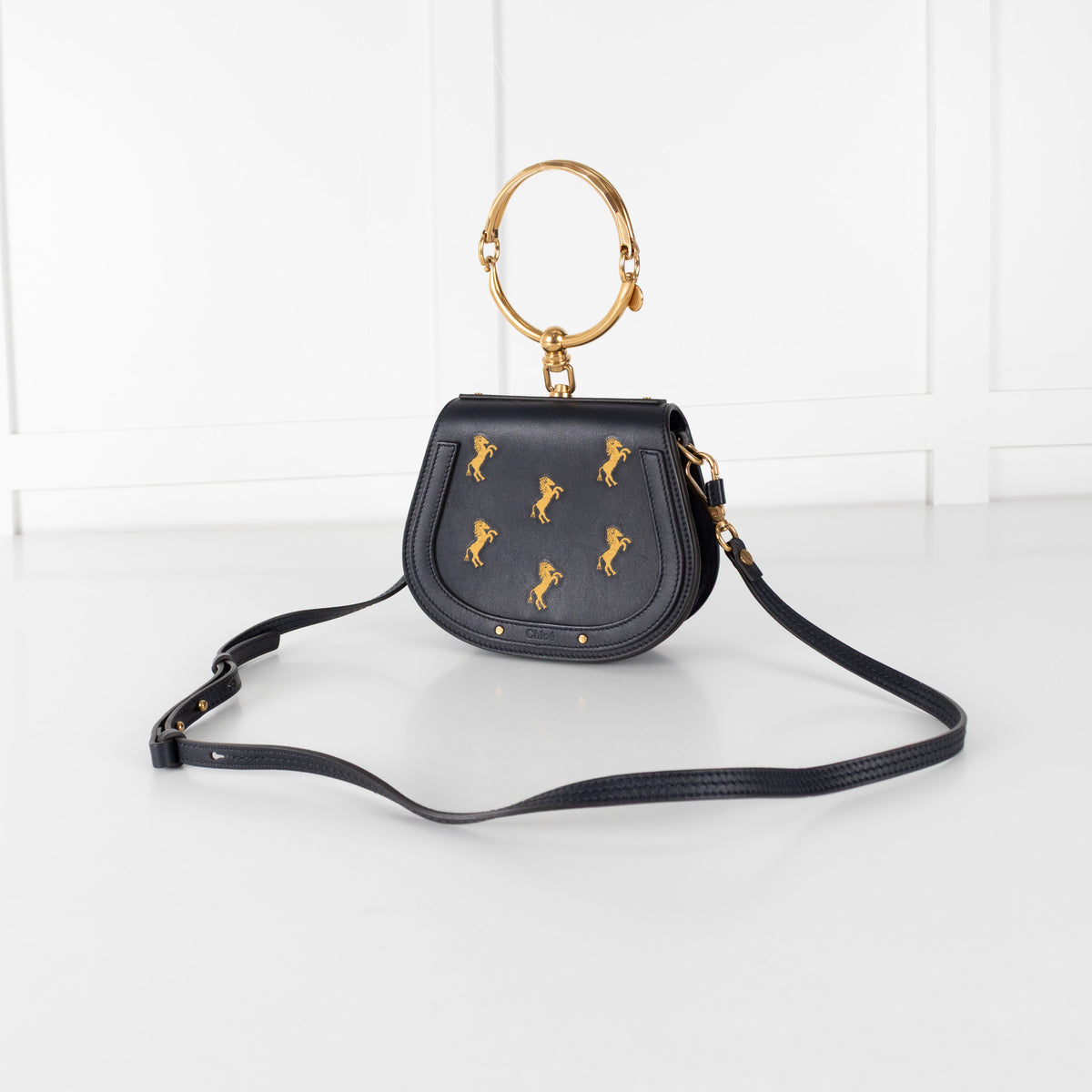 Chloe Midnight Blue Gold Bracelet Nile Bag