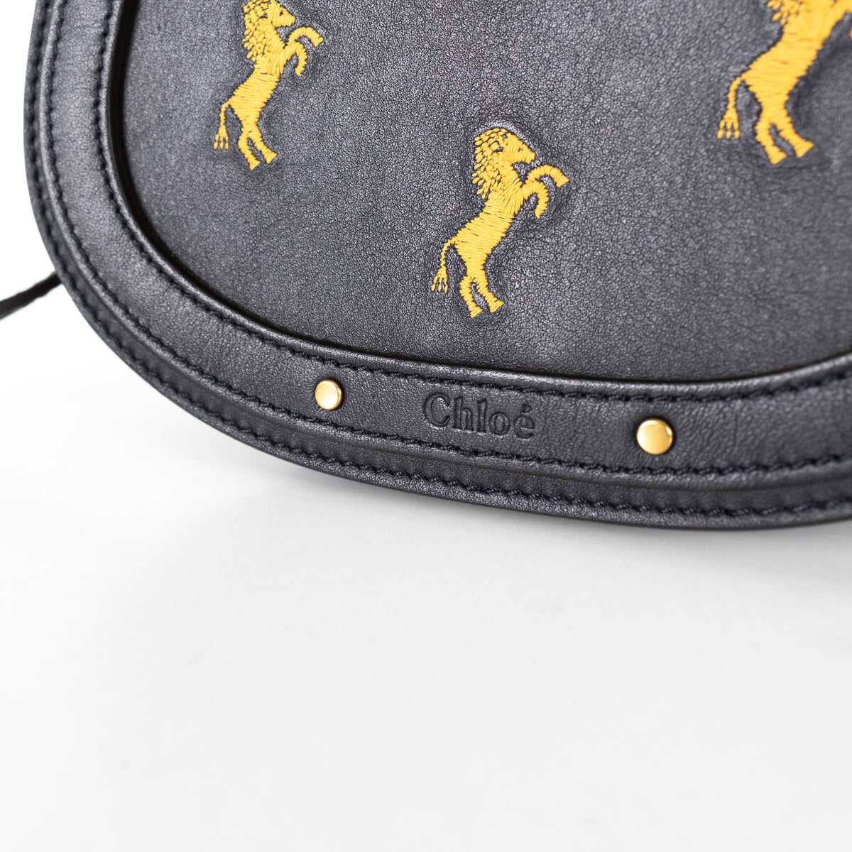 Chloe Midnight Blue Gold Bracelet Nile Bag