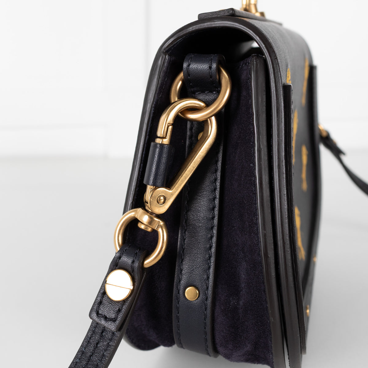 Chloe Midnight Blue Gold Bracelet Nile Bag