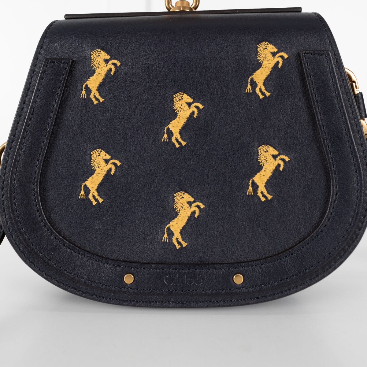 Chloe Midnight Blue Gold Bracelet Nile Bag