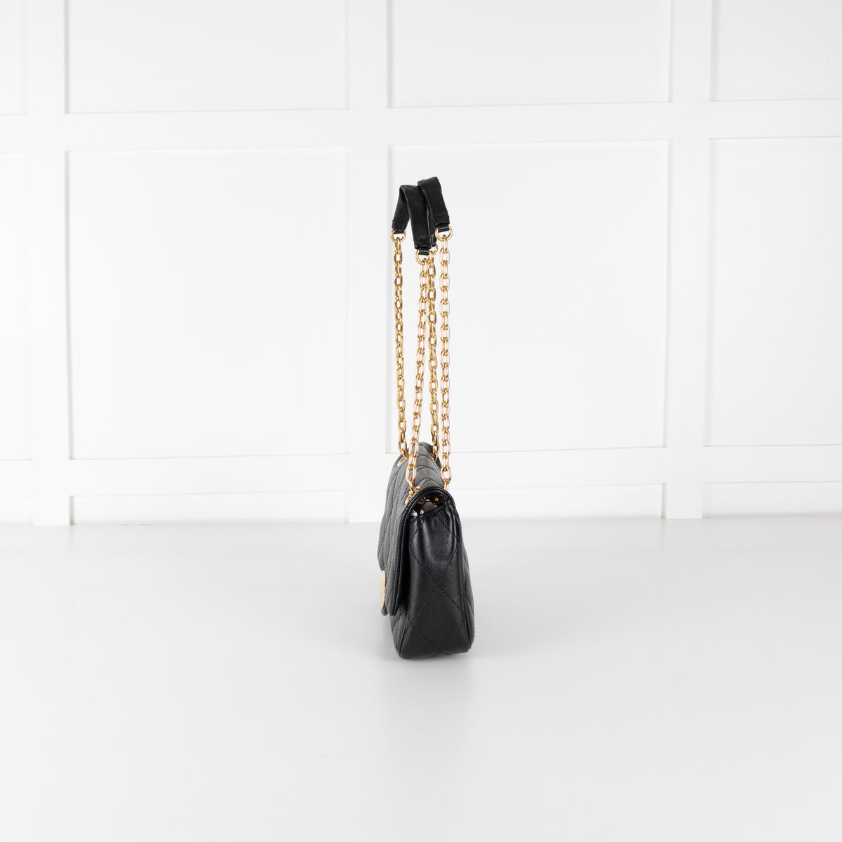 Burberry Black Quilted Leather Strand Shoulder Bag