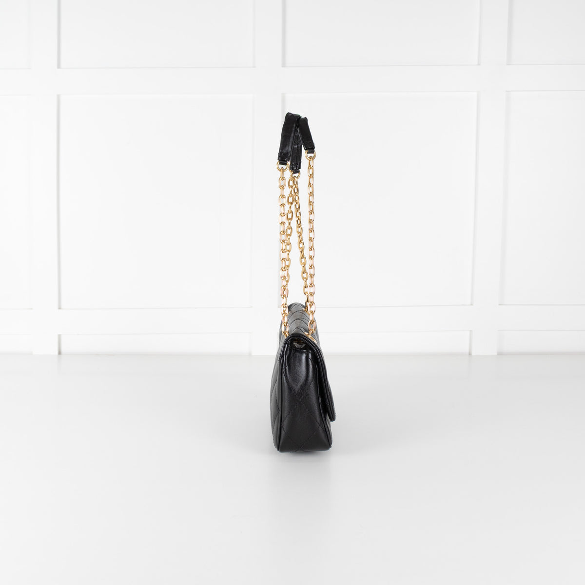 Burberry Black Quilted Leather Strand Shoulder Bag