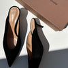 Gianvito Rossi Black Suede Pointed Toe Mules