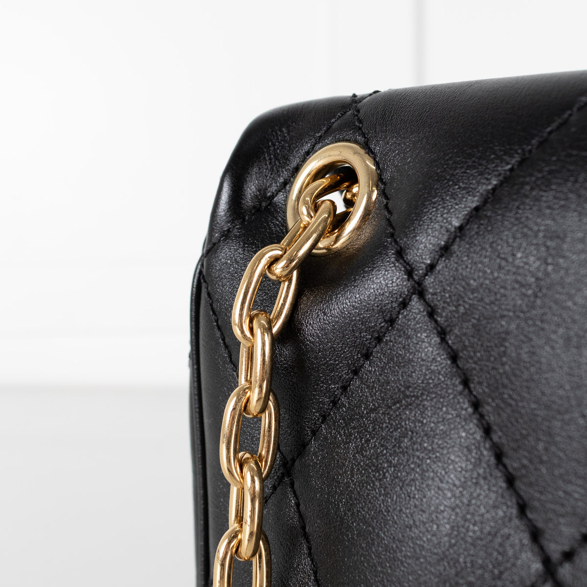 Burberry Black Quilted Leather Strand Shoulder Bag