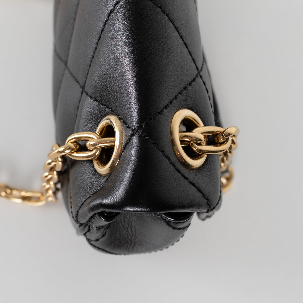 Burberry Black Quilted Leather Strand Shoulder Bag