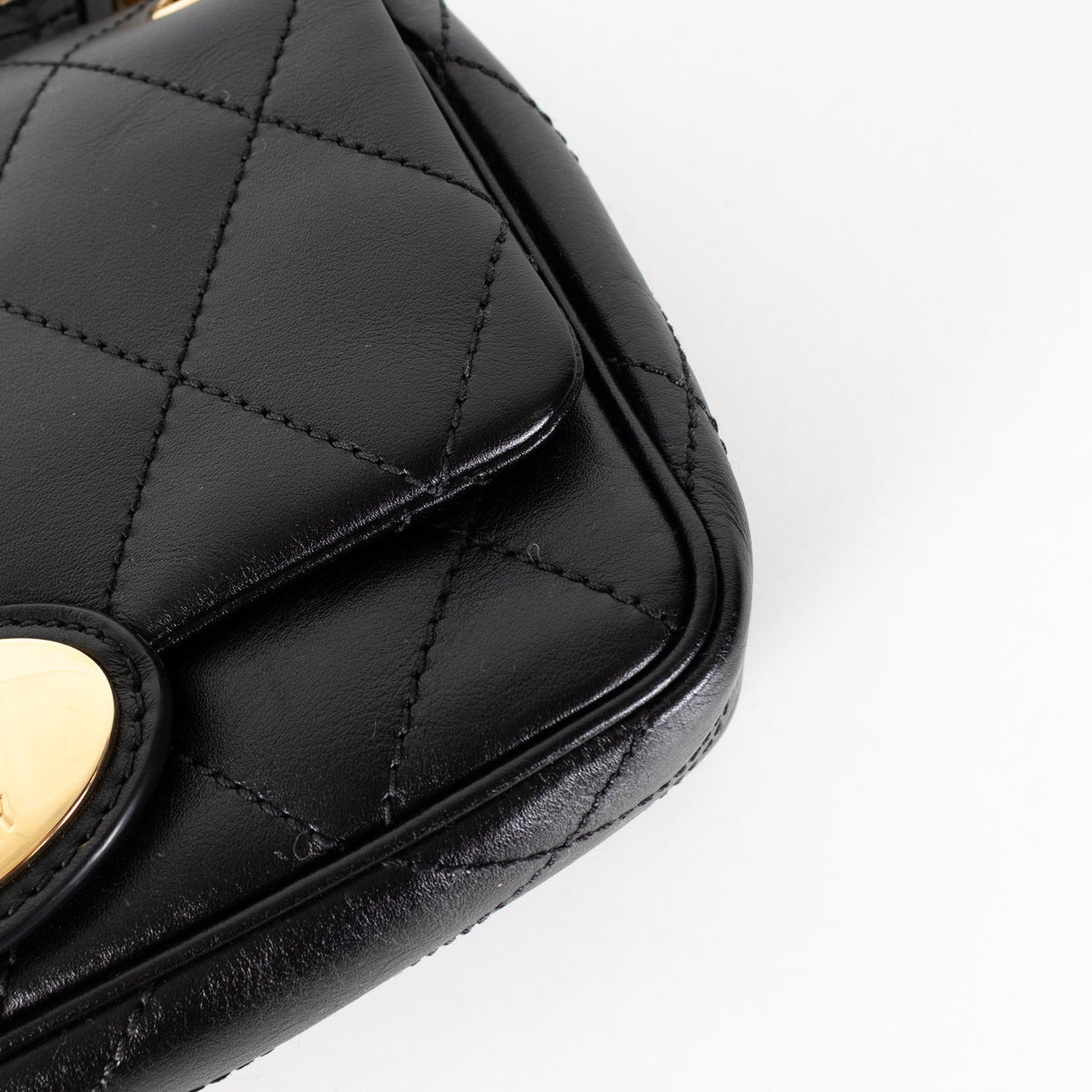 Burberry Black Quilted Leather Strand Shoulder Bag