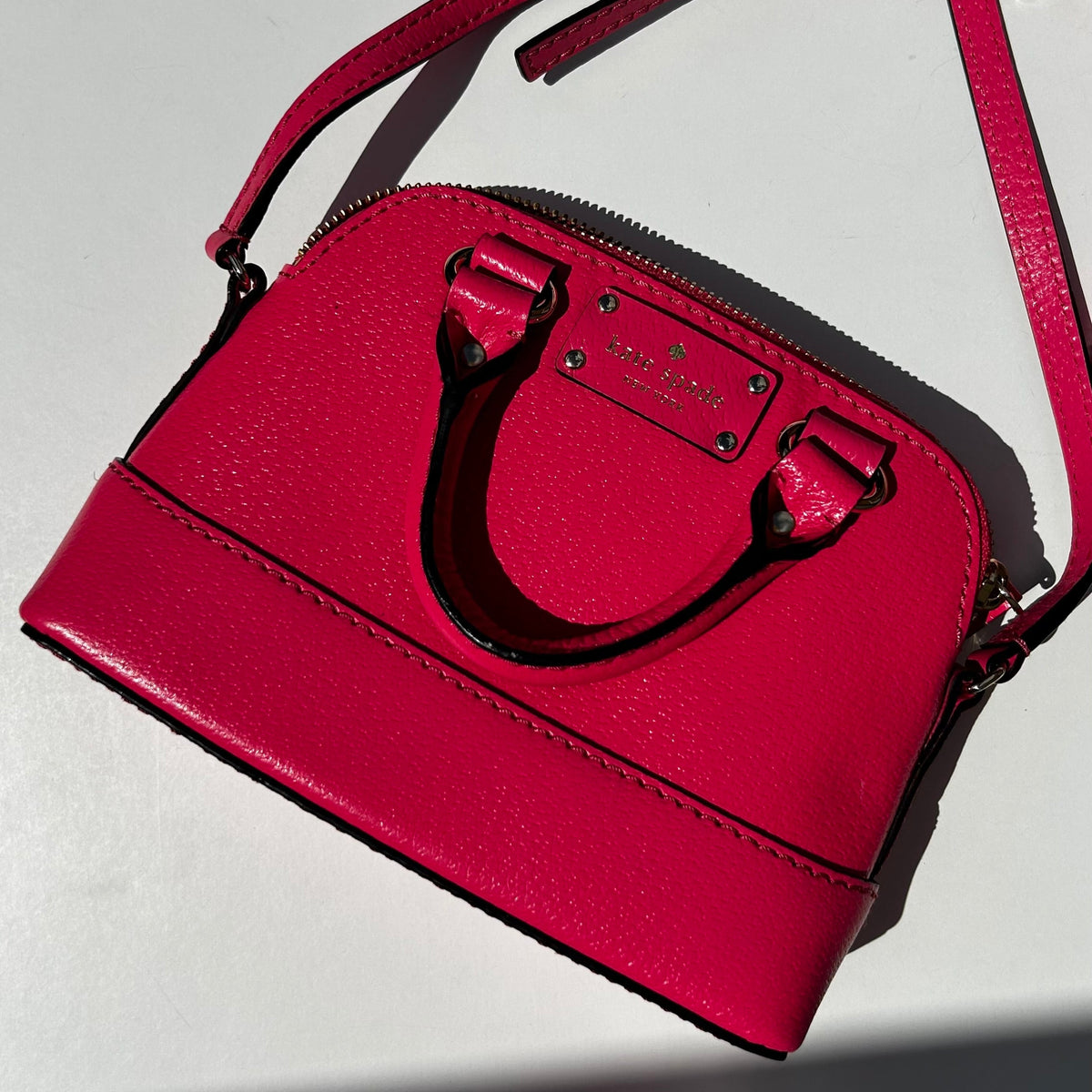 Kate Spade Pink Small Bag With Long Strap