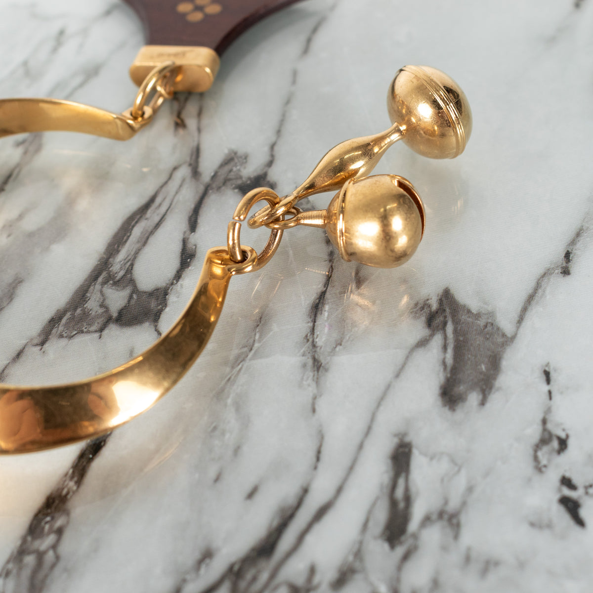Chloe Gold Metal With Wooden Charm Bracelet