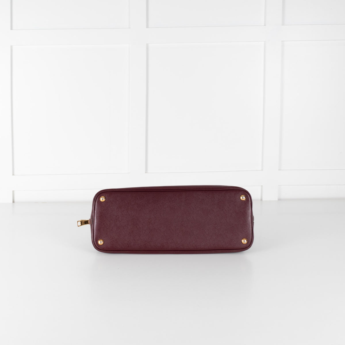 Prada Saffiano Burgandy Prominade Satchel