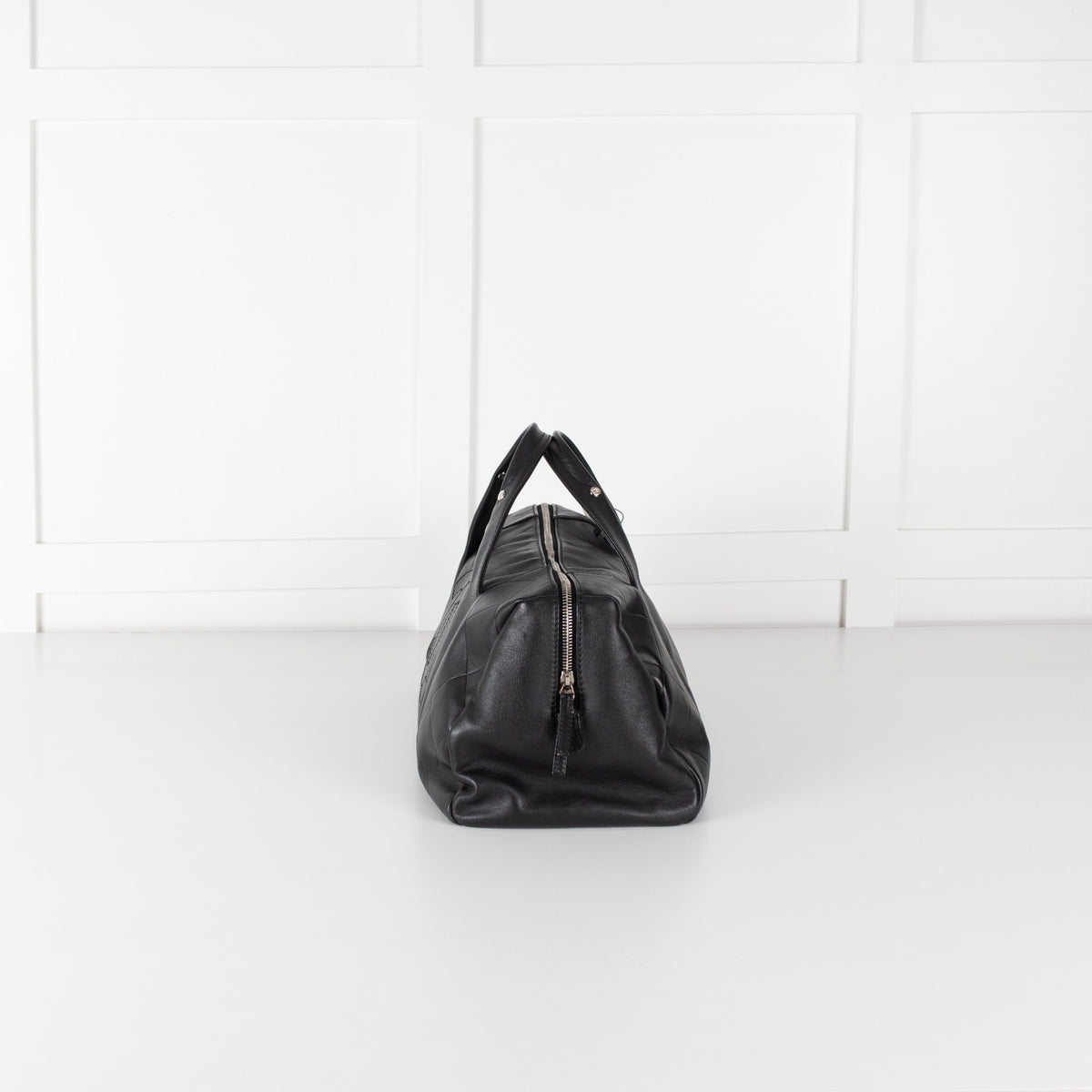 Chanel Black Calf Skin All Day Boston Bowler Bag