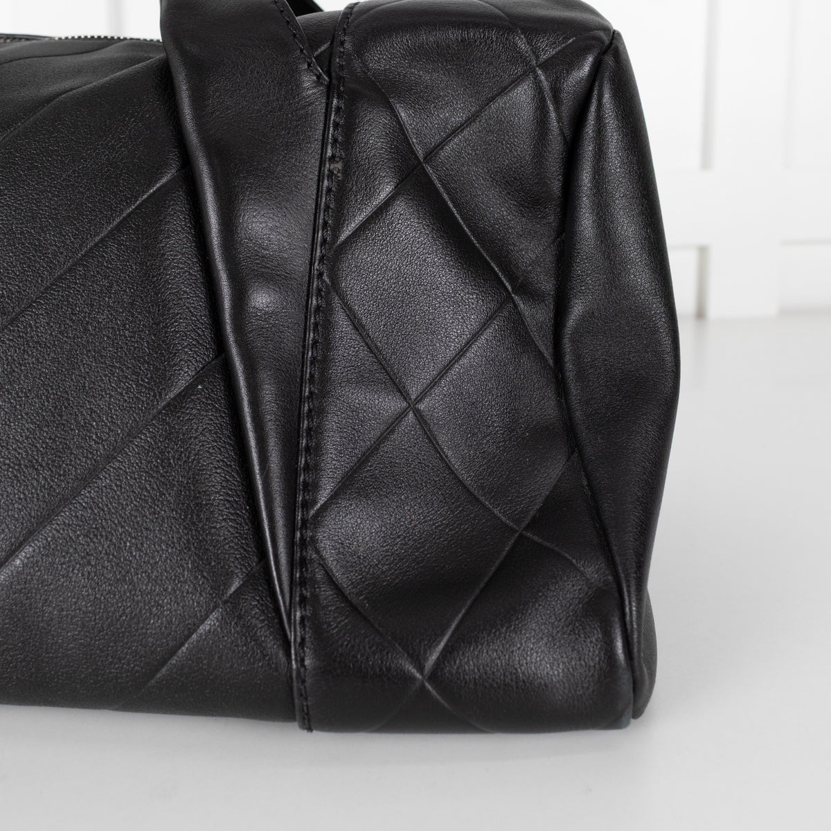 Chanel Black Calf Skin All Day Boston Bowler Bag