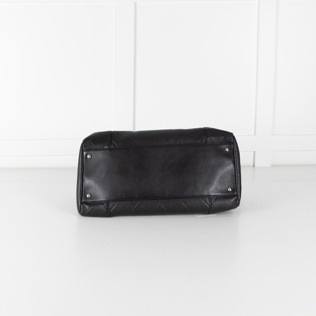 Chanel Black Calf Skin All Day Boston Bowler Bag