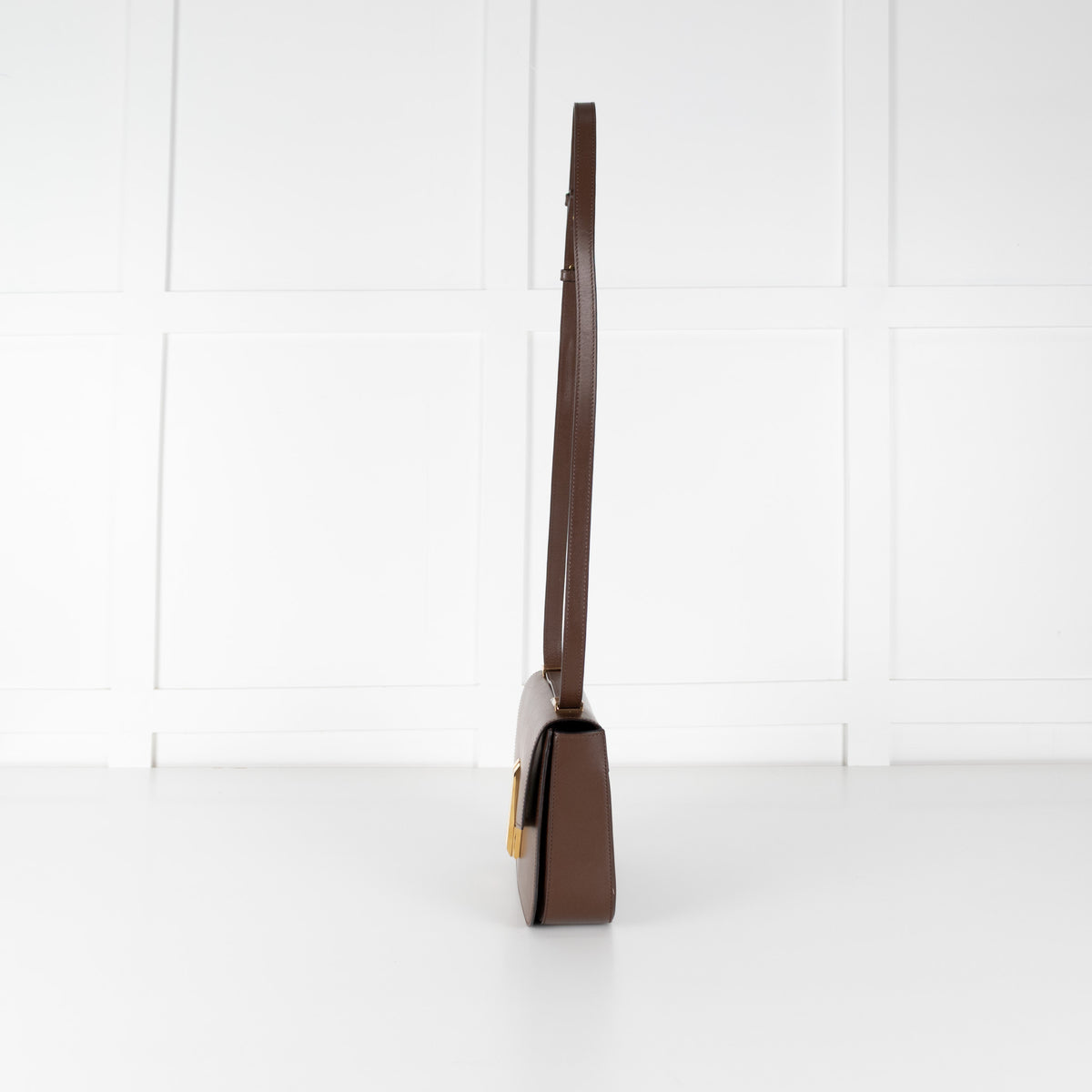 Demellier Chocolate Brown Leather Vancouver Crossbody Bag