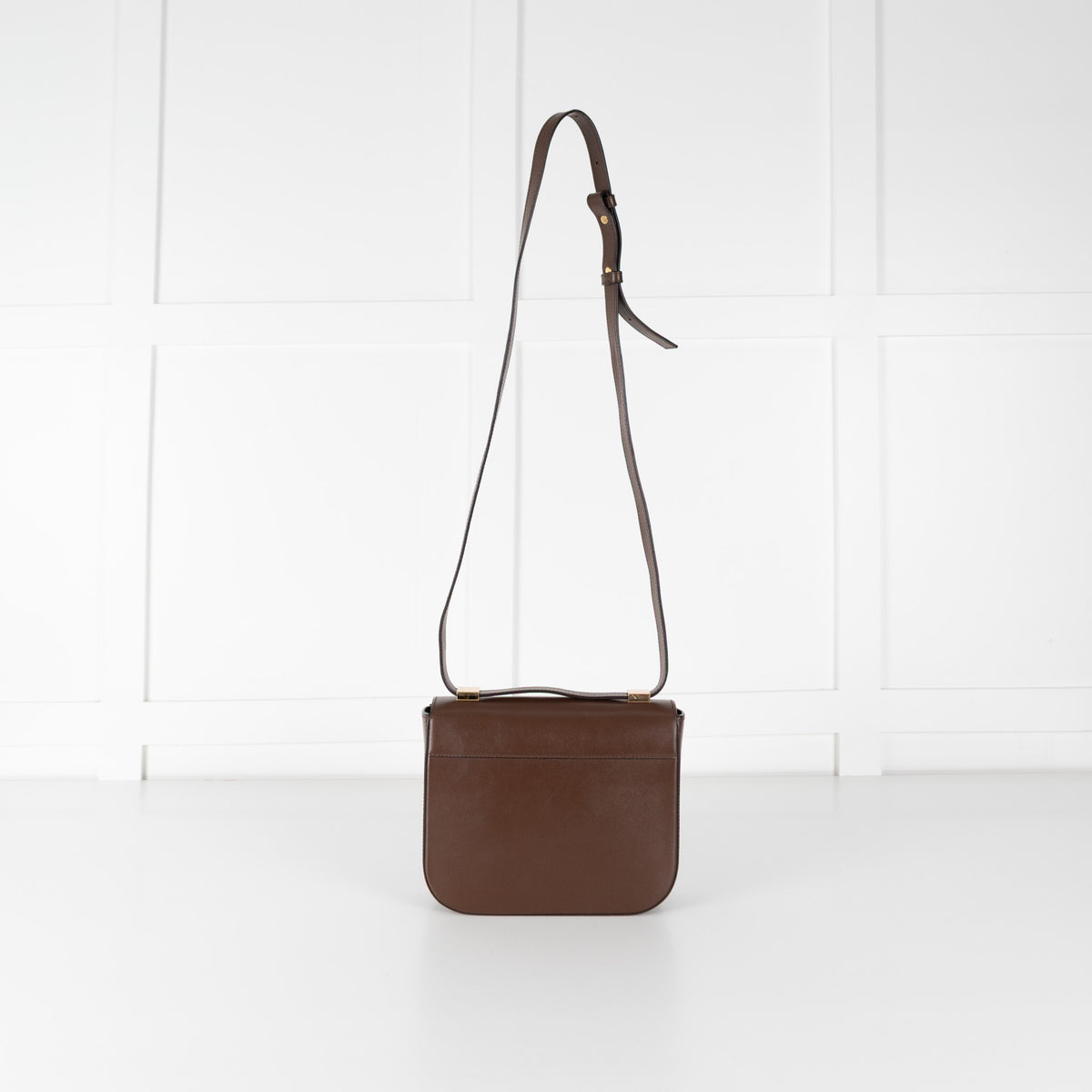 Demellier Chocolate Brown Leather Vancouver Crossbody Bag