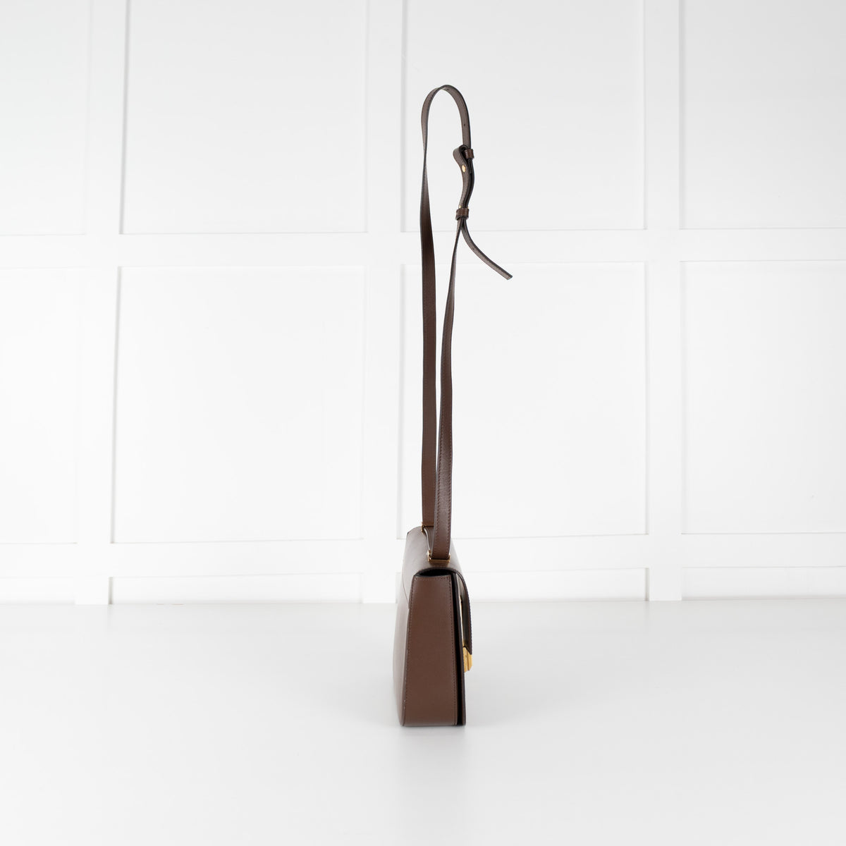 Demellier Chocolate Brown Leather Vancouver Crossbody Bag