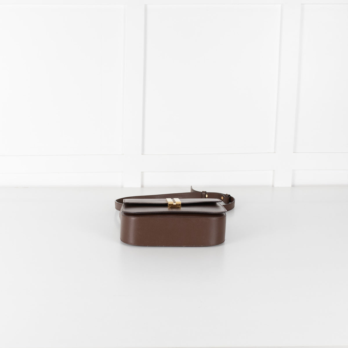 Demellier Chocolate Brown Leather Vancouver Crossbody Bag