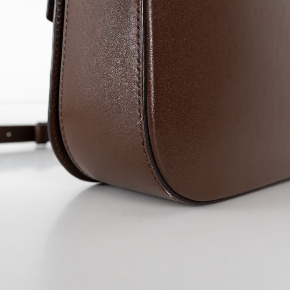 Demellier Chocolate Brown Leather Vancouver Crossbody Bag