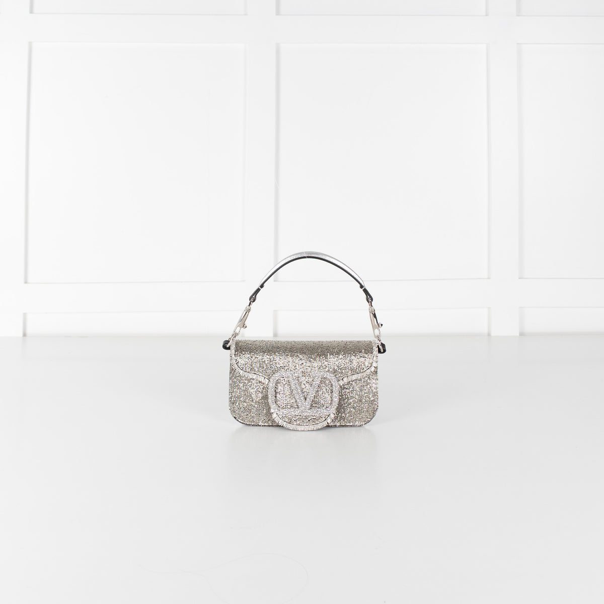 Valentino Garavani Loco Small Crystal Ecrusted Shoulder/Cross Body Bag