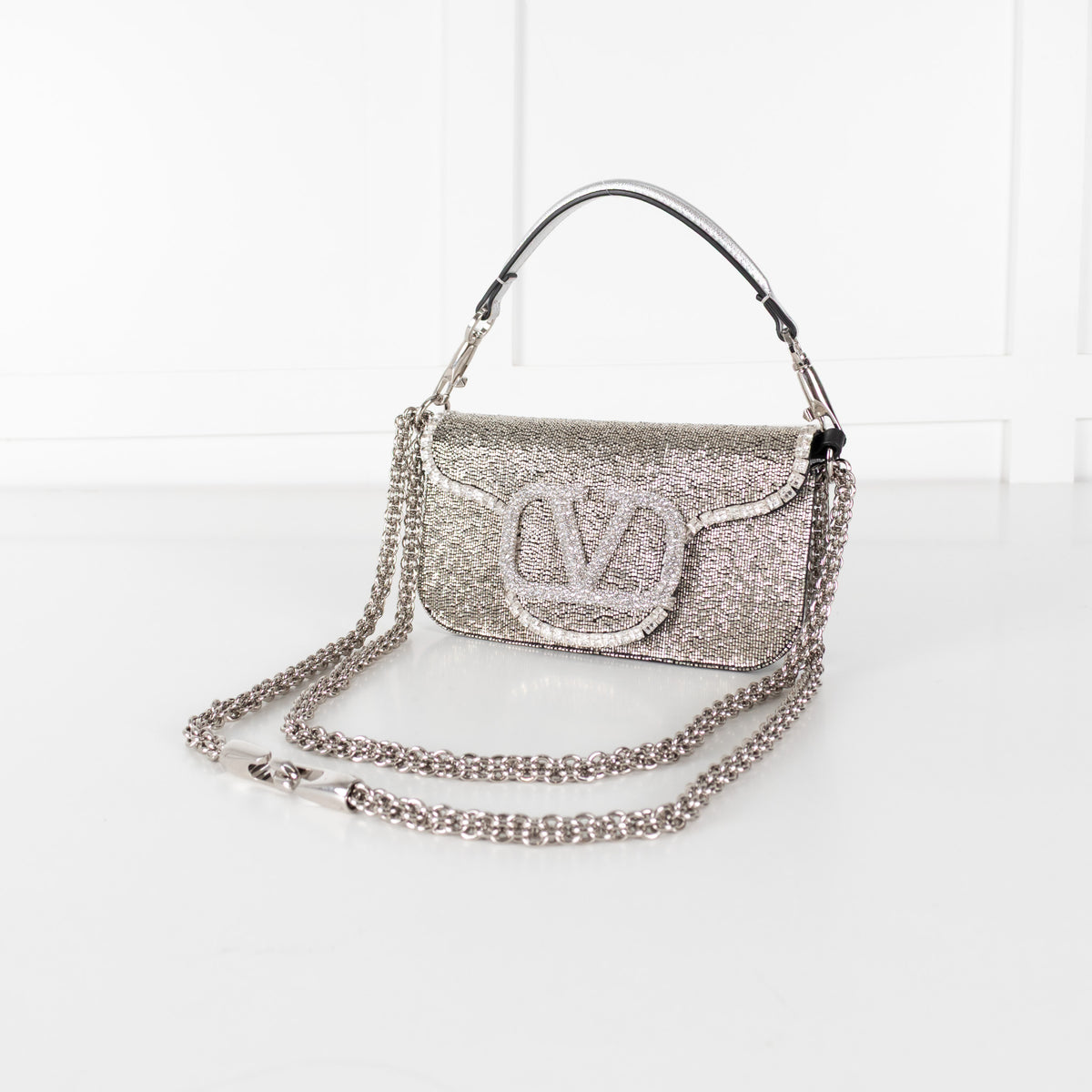 Valentino Garavani Loco Small Crystal Ecrusted Shoulder/Cross Body Bag