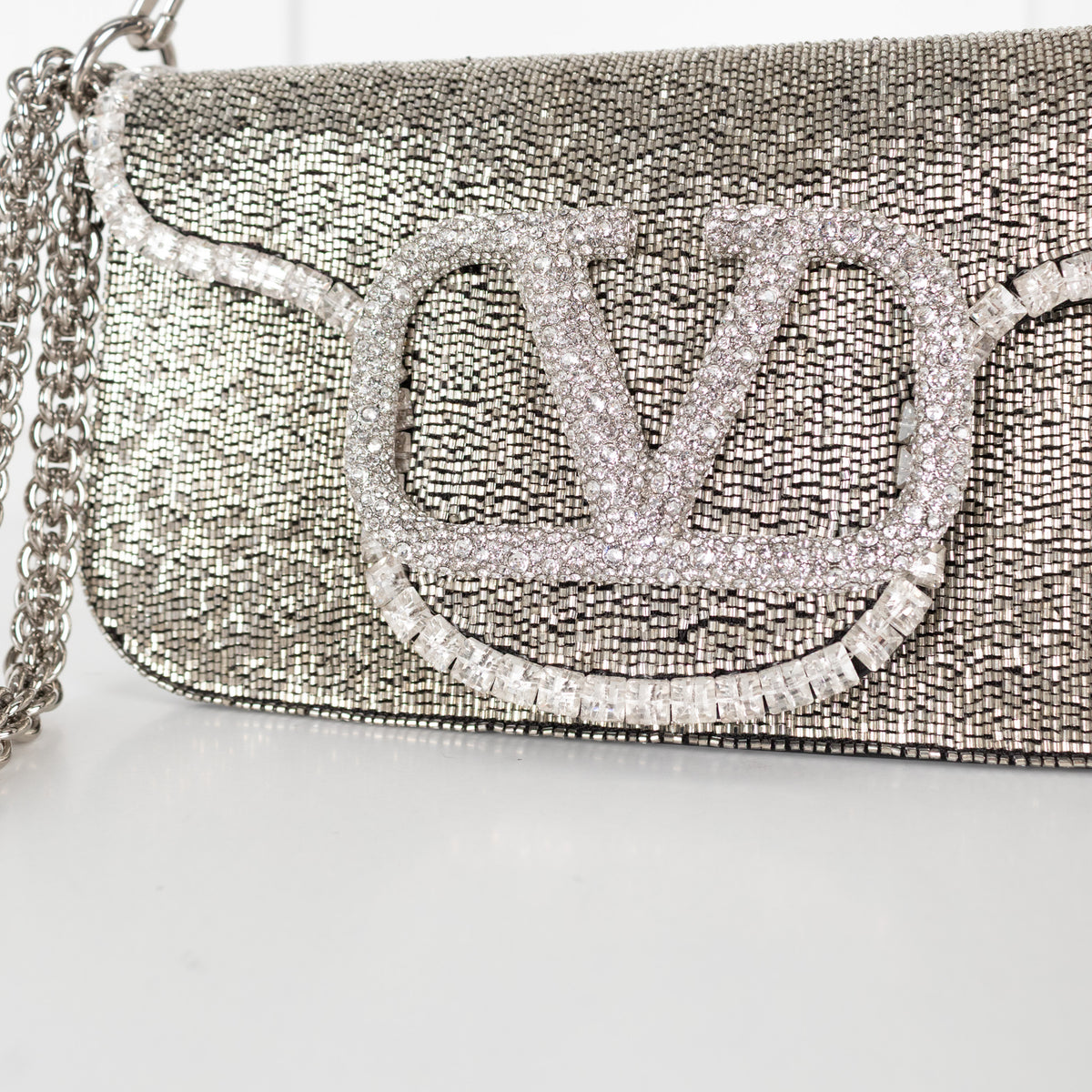Valentino Garavani Loco Small Crystal Ecrusted Shoulder/Cross Body Bag