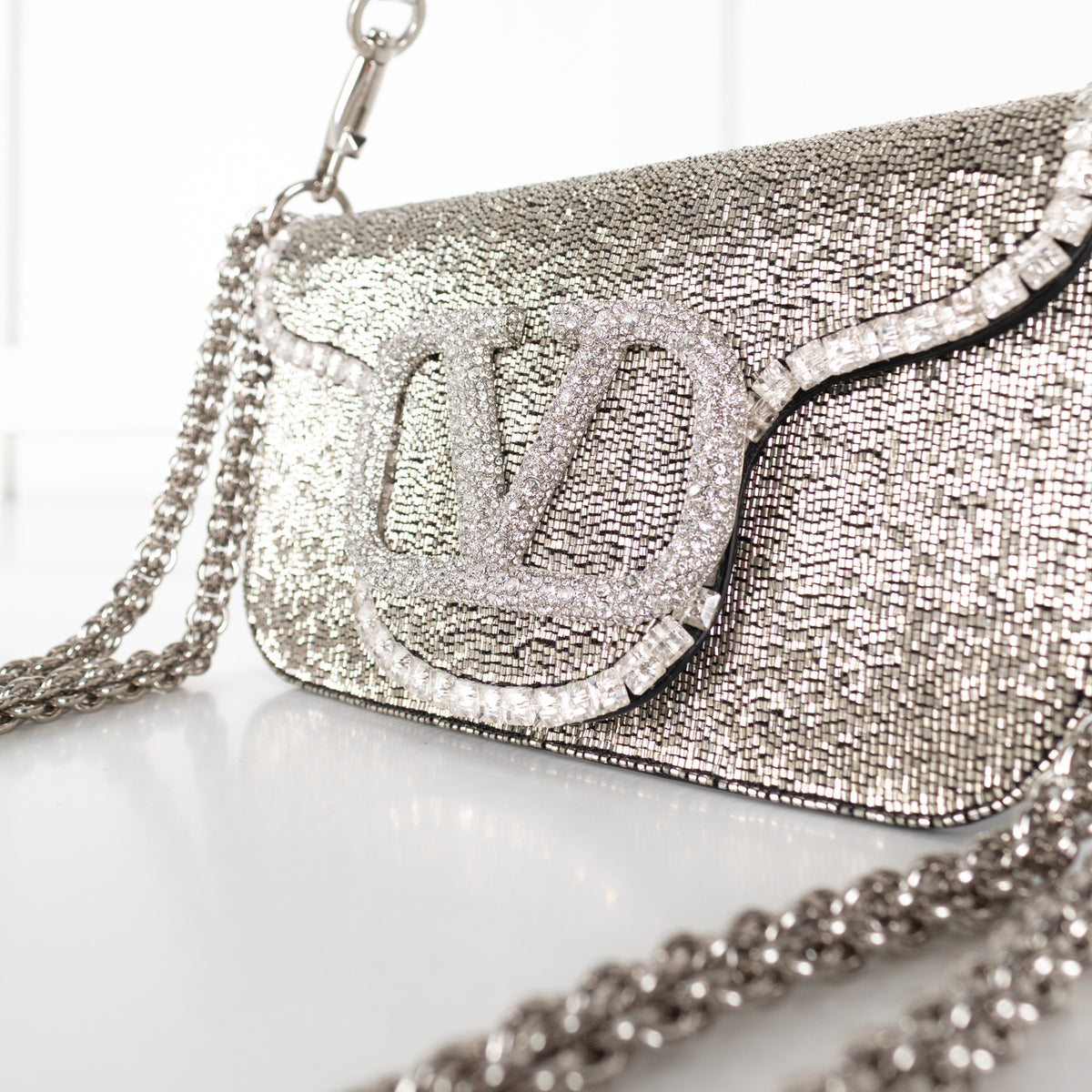 Valentino Garavani Loco Small Crystal Ecrusted Shoulder/Cross Body Bag
