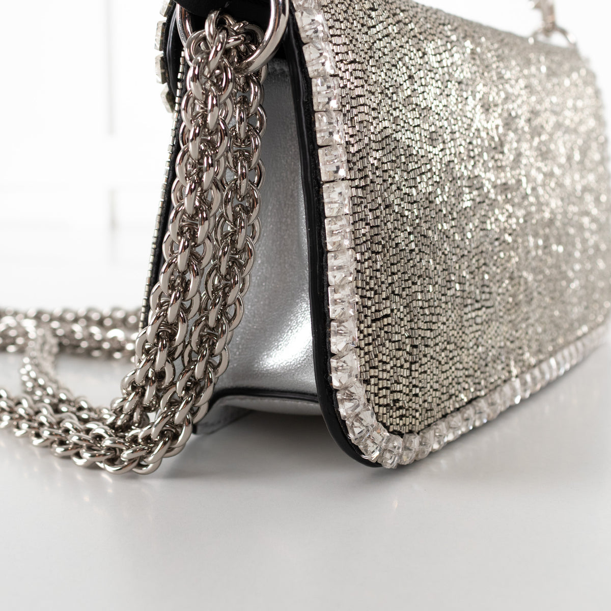 Valentino Garavani Loco Small Crystal Ecrusted Shoulder/Cross Body Bag