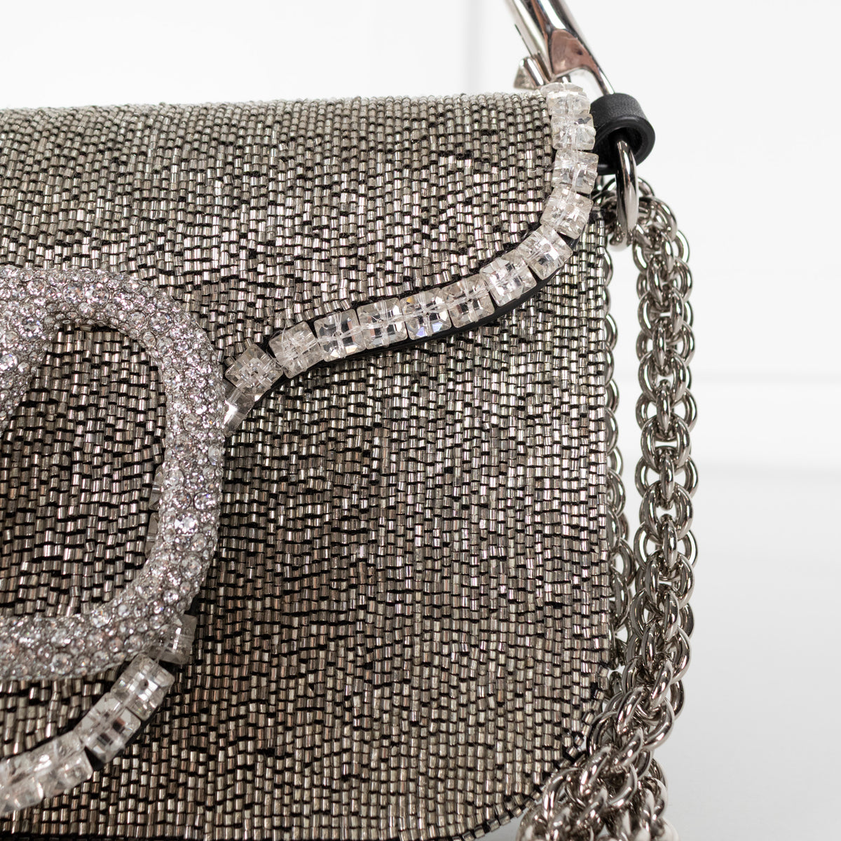 Valentino Garavani Loco Small Crystal Ecrusted Shoulder/Cross Body Bag