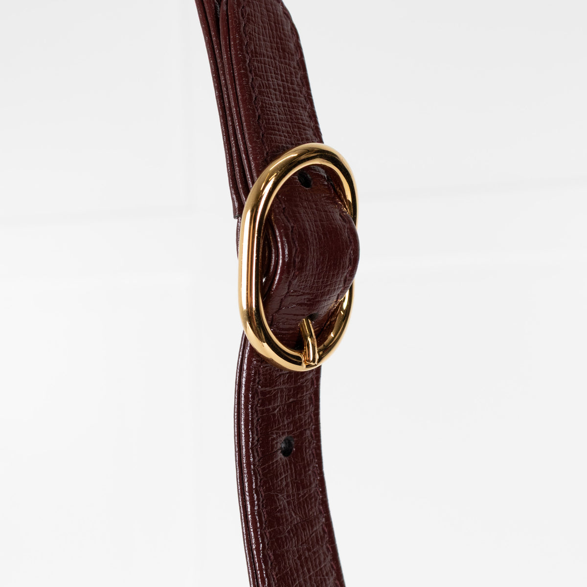 Gucci Burgundy Leather GG Canvas Jackie Shoulder Bag