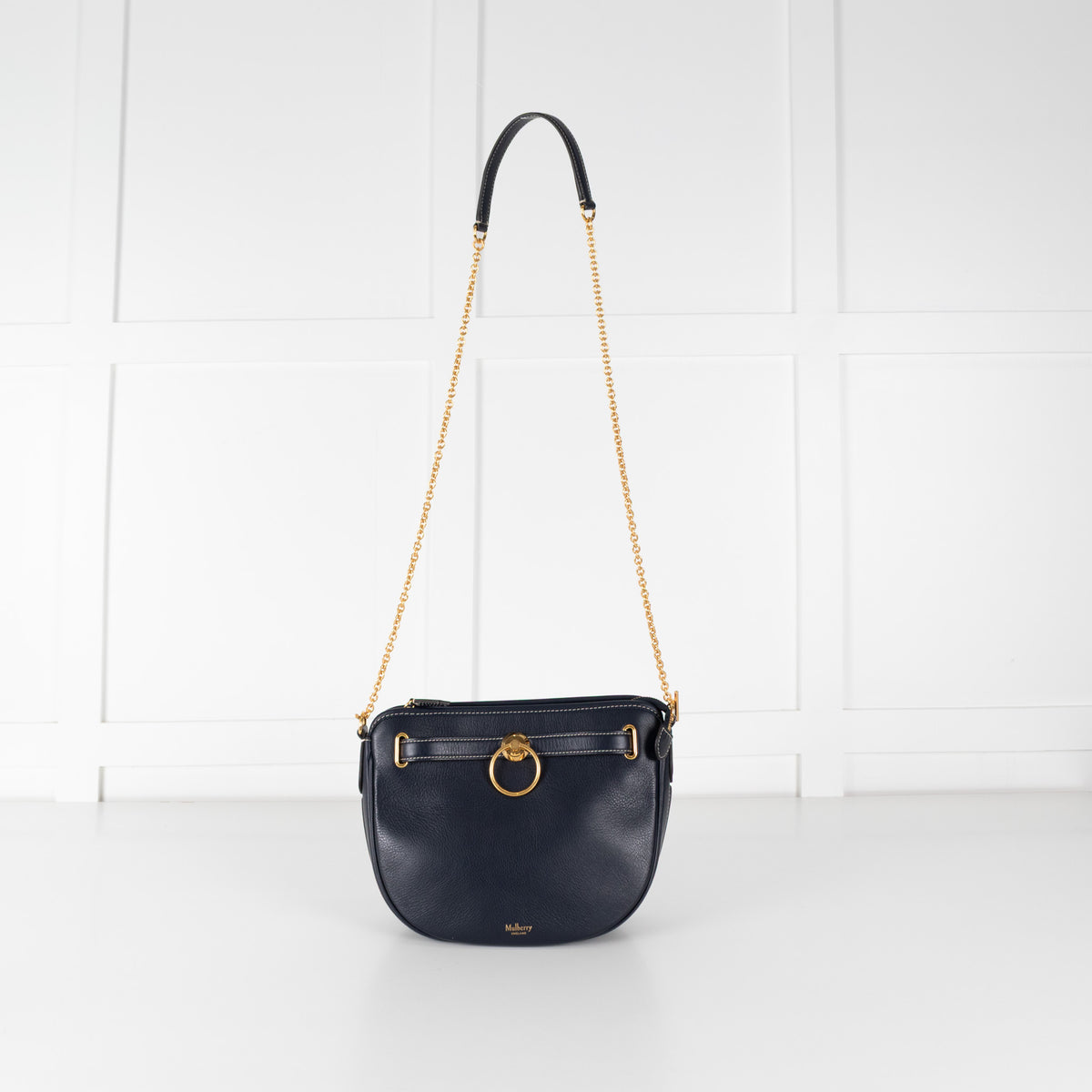 Mulberry Navy  Brockwell Silky Calf  Bag