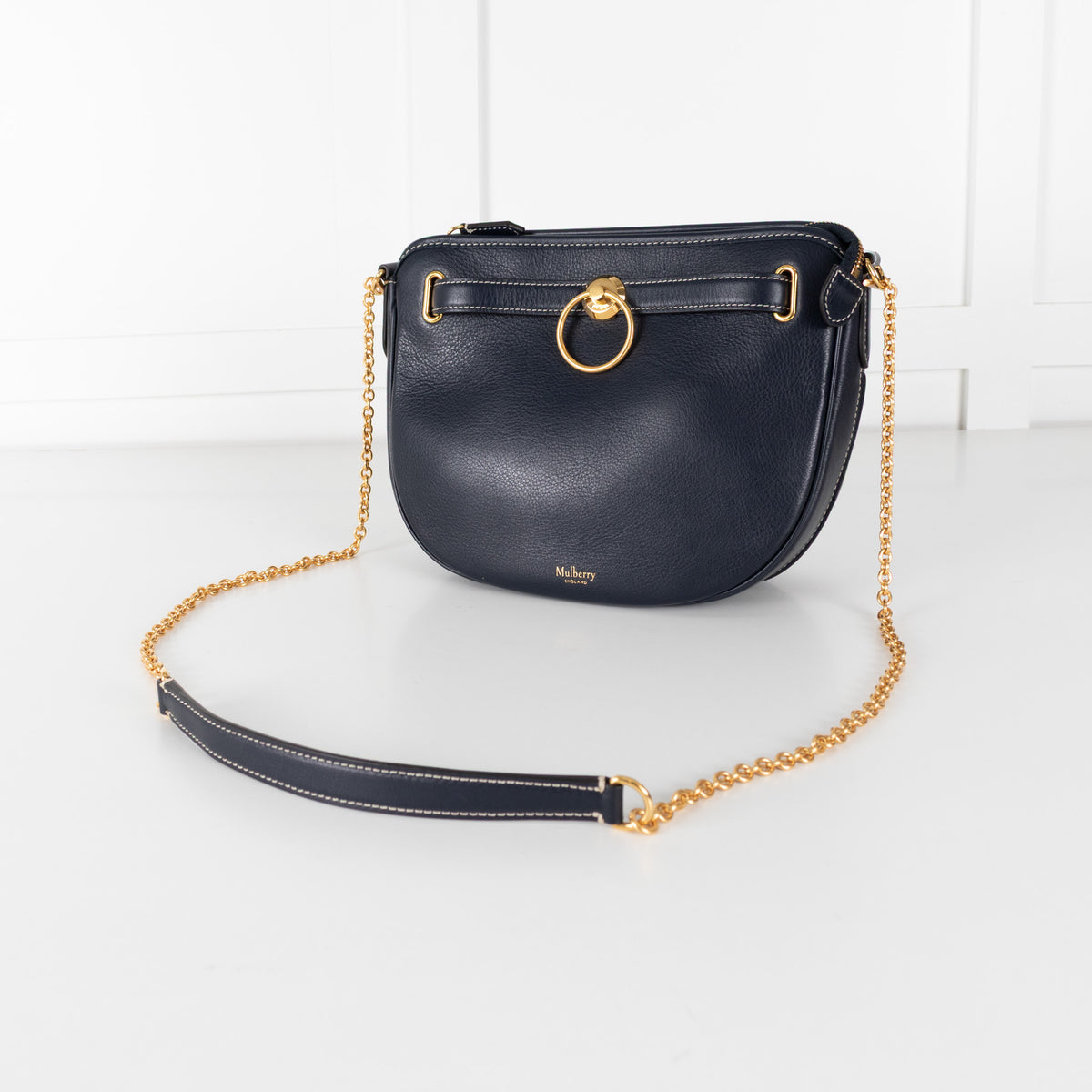 Mulberry Navy  Brockwell Silky Calf  Bag