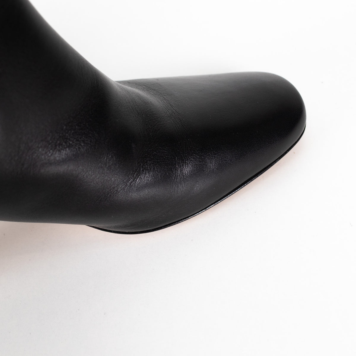 Maje Black Square Toe Leather Boots
