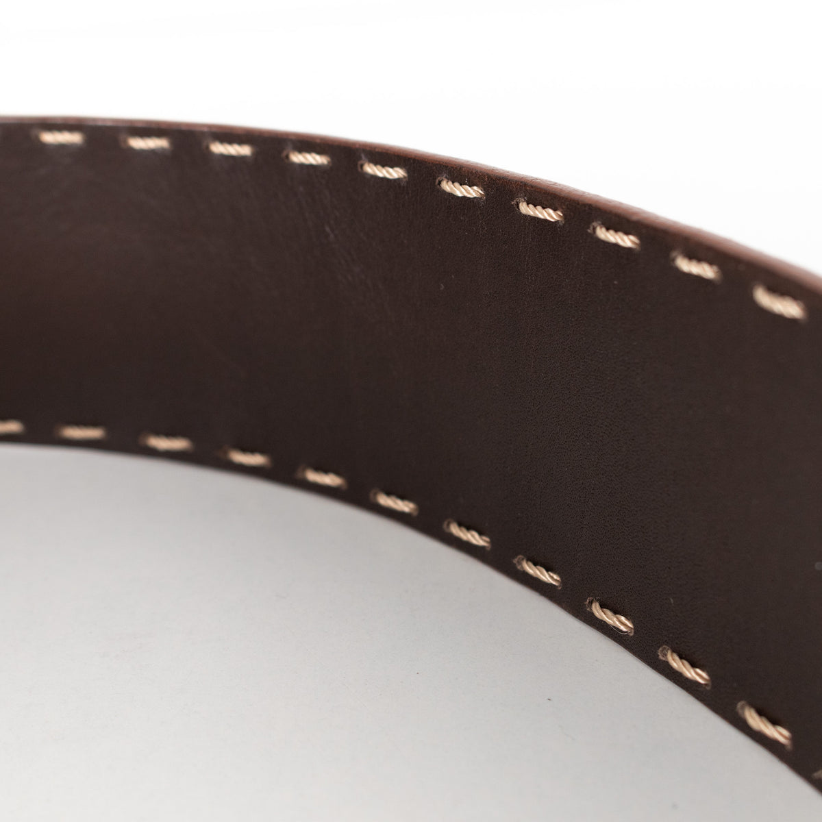 Celine Brown Leather Vintage Floral Pattern Belt