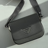 Prada Grey Saffiano Leather Identity Bag