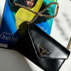 Prada Black Vitello Move Mini Chain Crossbody