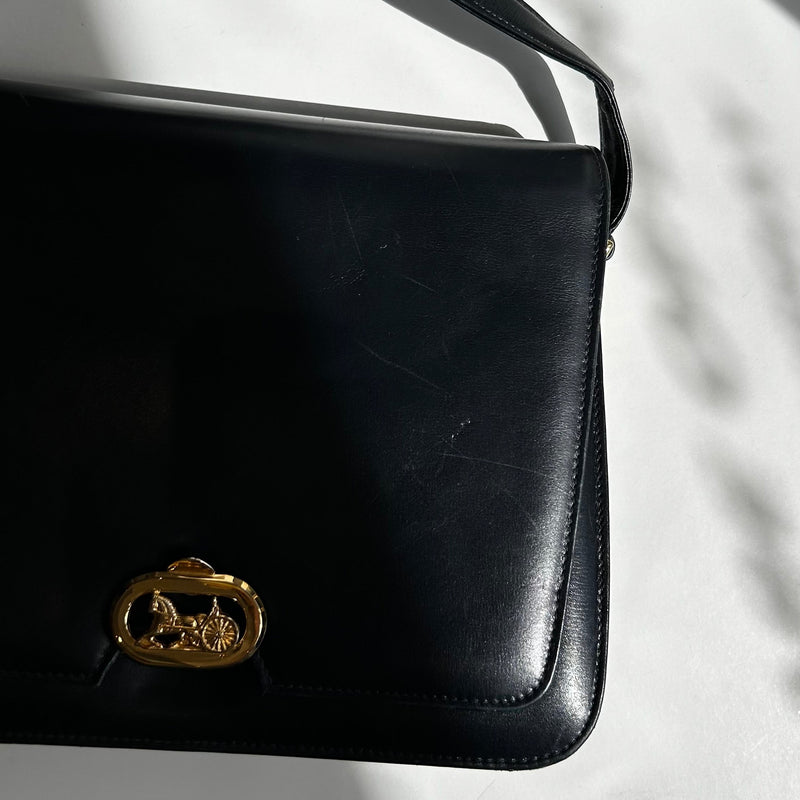 Celine Vintage Horse Carriage Satchel Bag