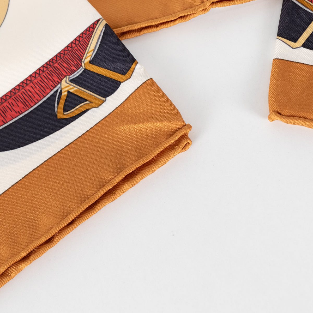 Hermes Cream Eperon d'Or Silk Scarf