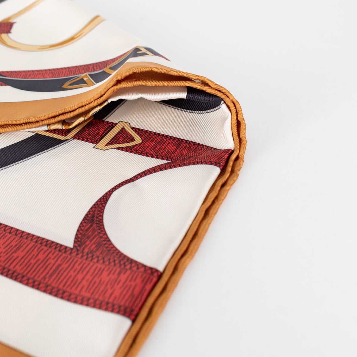 Hermes Cream Eperon d'Or Silk Scarf