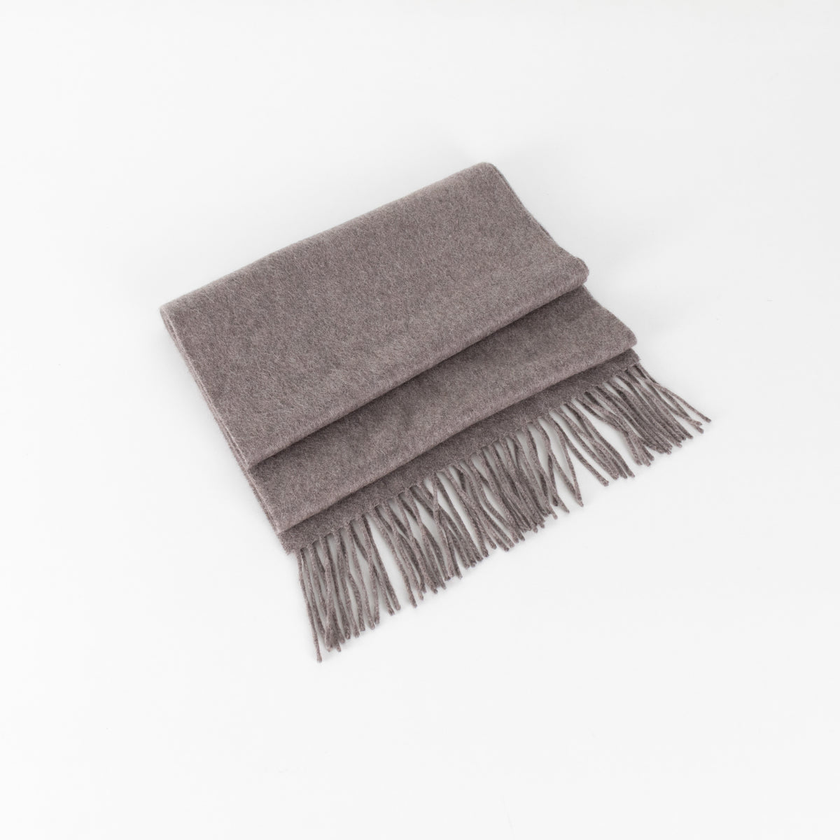 N.Peal Beige Cashmere Fringe Scarf