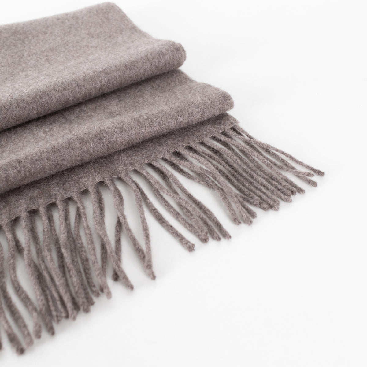 N.Peal Beige Cashmere Fringe Scarf