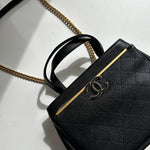 Chanel Black Caviar Leather Framed Business Affinity Tote Bag