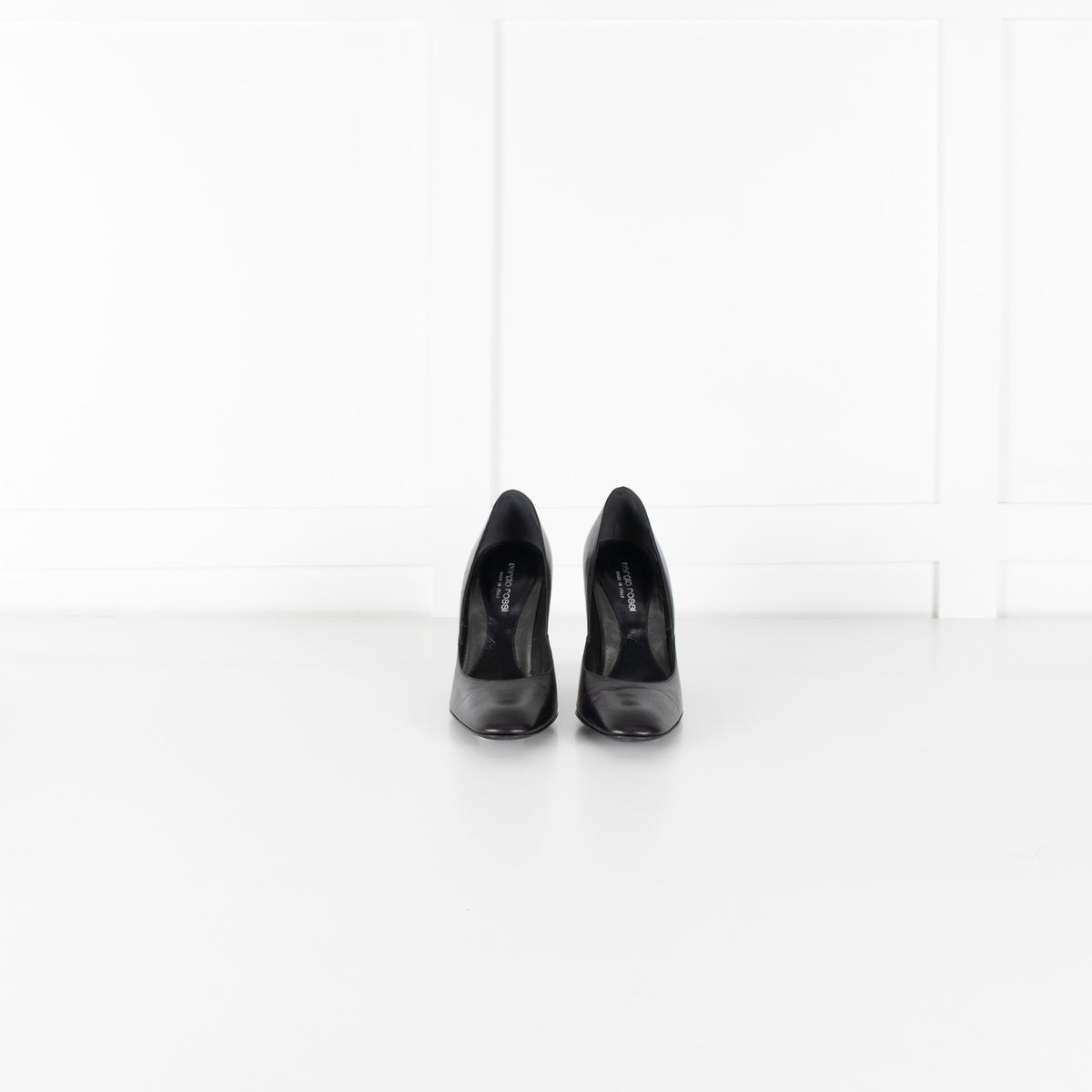 Sergio Rossi Black Wedge High Heel
